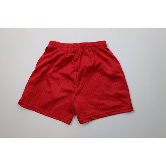 Vtg 90s Streetwear Mens Small Running Jogging Soccer Shorts Red Polyester USA - Picture 7 of 10